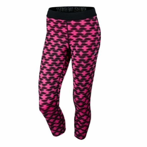 Nike 3/4 Printed‎ Relay Crop Running Pants DRI-FIT  Size XS 645610-667 - Picture 2 of 11